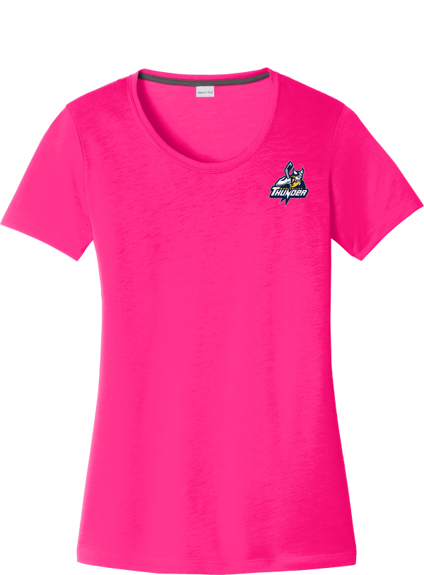 Mon Valley Thunder Ladies PosiCharge Competitor Cotton Touch Scoop Neck Tee