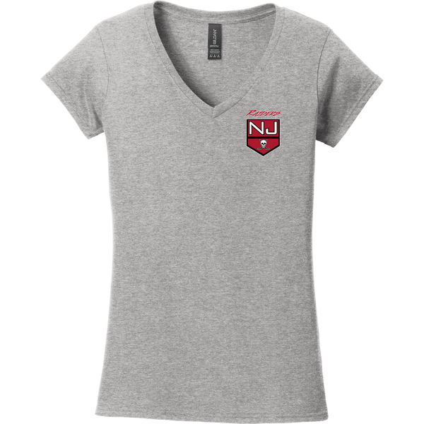 NJ Raiders Softstyle Ladies Fit V-Neck T-Shirt