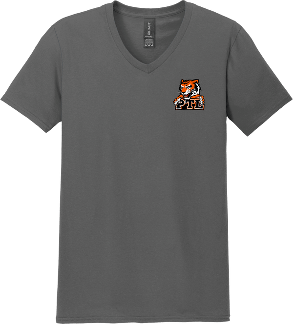 Princeton Tiger Lilies Softstyle V-Neck T-Shirt