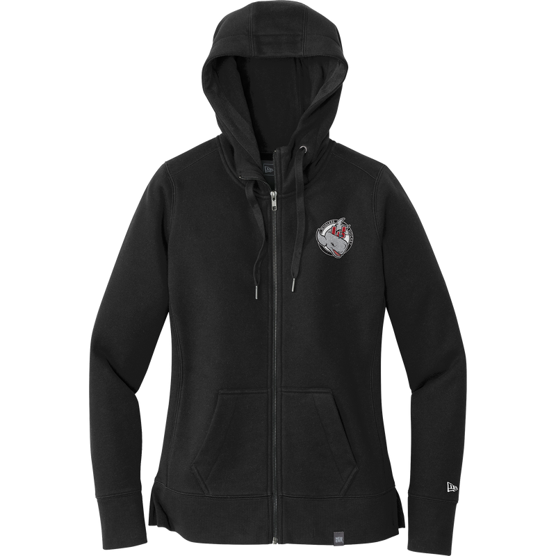 CT Whalers Tier 2 New Era Ladies French Terry Full-Zip Hoodie