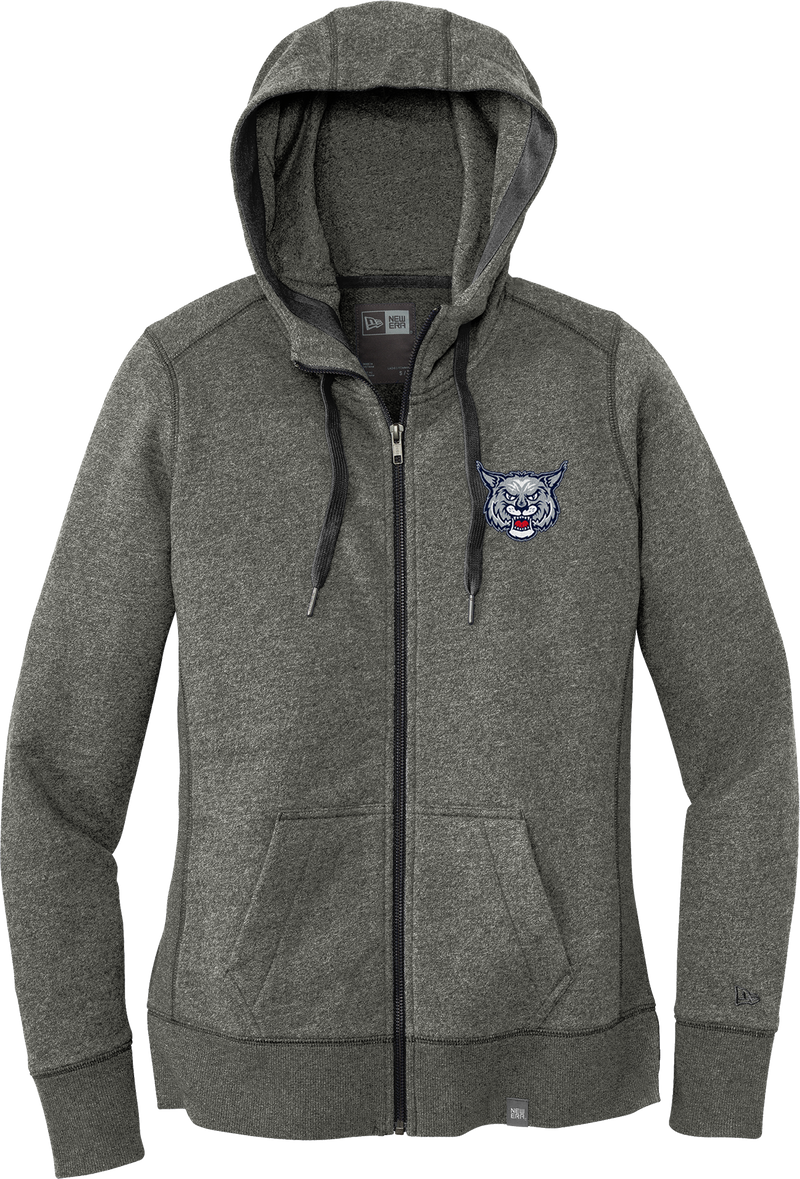 CT Bobcats New Era Ladies French Terry Full-Zip Hoodie