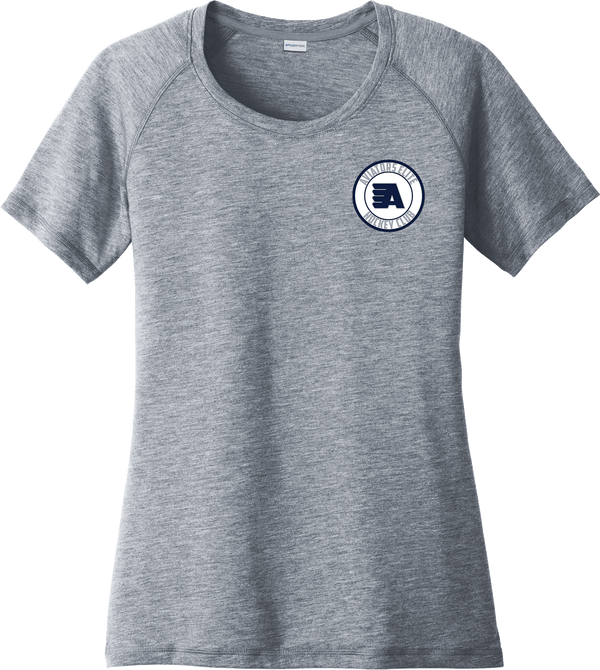 Aspen Aviators Ladies PosiCharge Tri-Blend Wicking Scoop Neck Raglan Tee