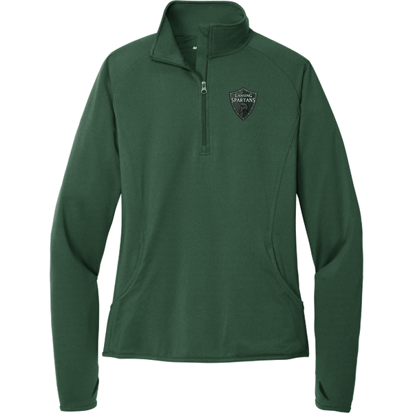 Lansing Spartans Ladies Sport-Wick Stretch 1/4-Zip Pullover