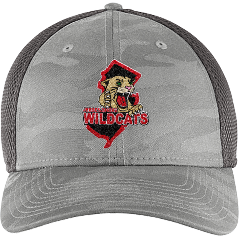 Jersey Shore Wildcats New Era Tonal Camo Stretch Tech Mesh Cap