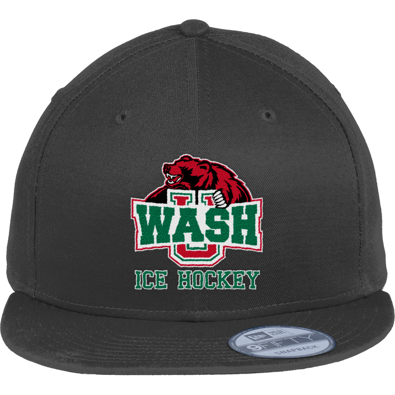 Wash U New Era Flat Bill Snapback Cap