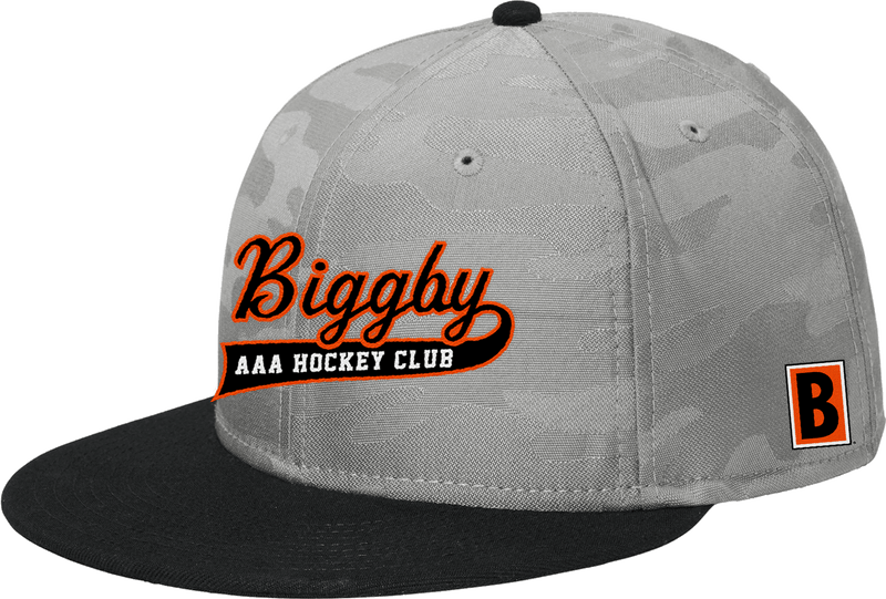 Biggby Coffee AAA New Era Camo Flat Bill Snapback Cap