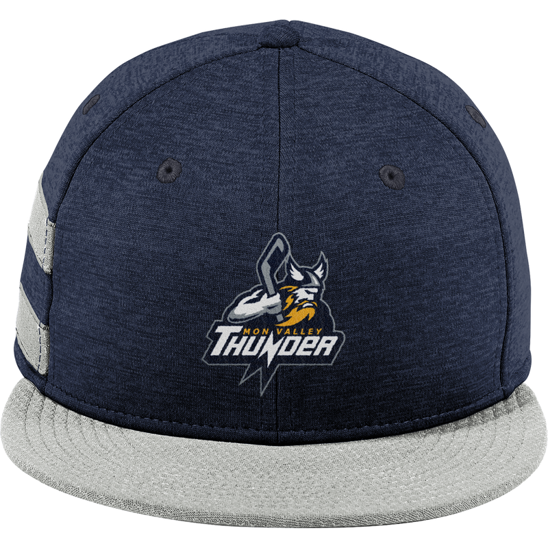 Mon Valley Thunder New Era Shadow Heather Striped Flat Bill Snapback Cap