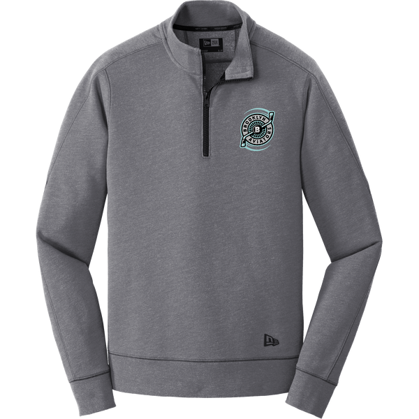 Brooklyn Aviators New Era Tri-Blend Fleece 1/4-Zip Pullover