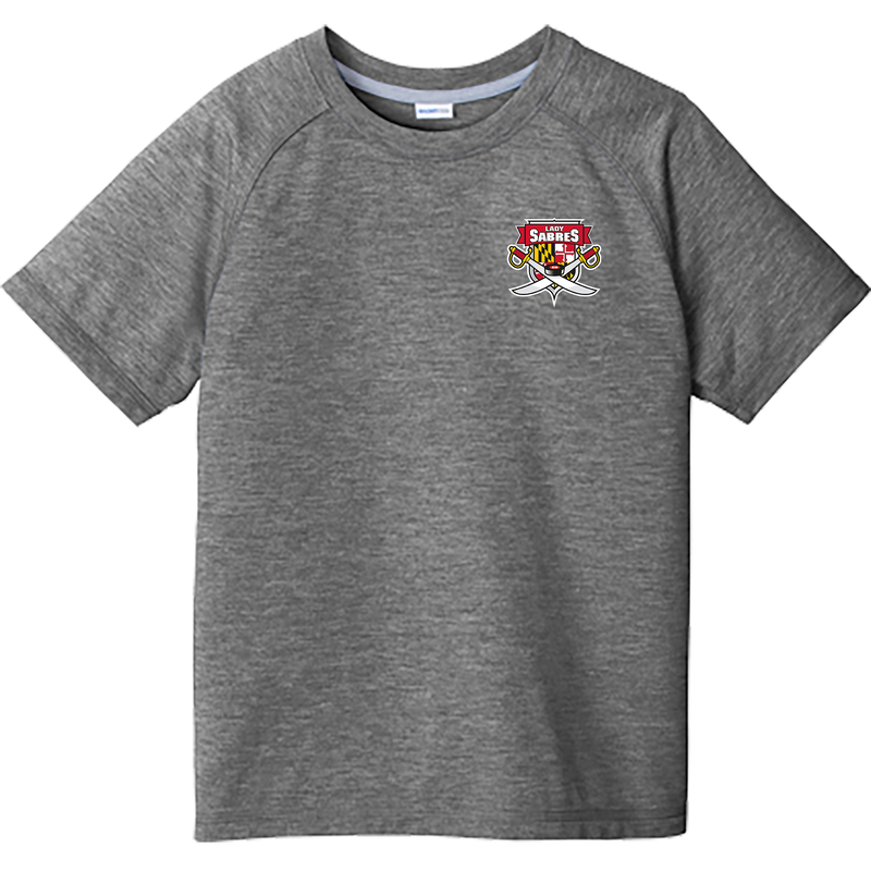 SOMD Lady Sabres Youth PosiCharge  Tri-Blend Wicking Raglan Tee